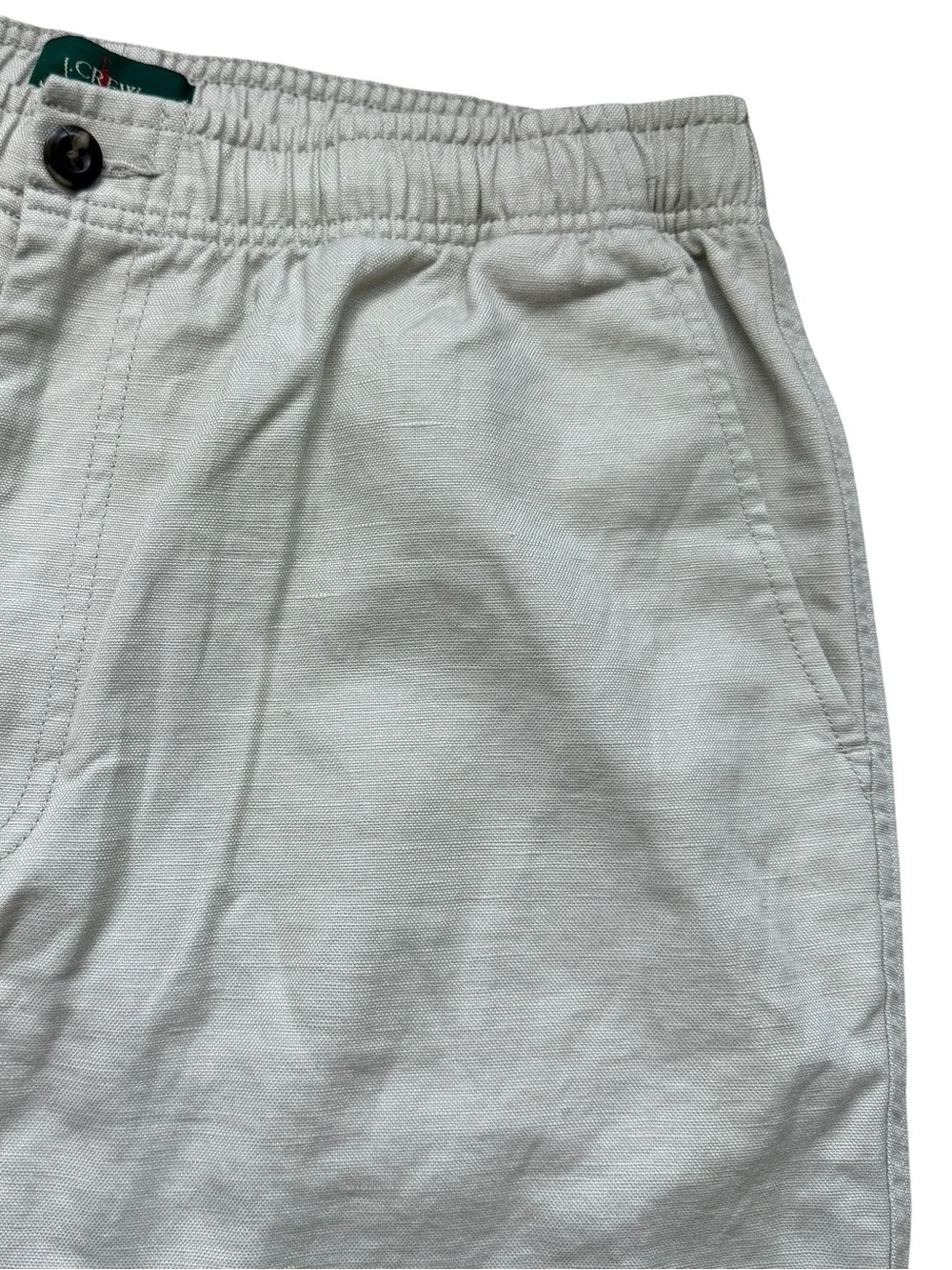 NWT J.Crew Oarsman Linen Cotton Pull On Pant Oatmeal Coastal Quiet Luxury M $118